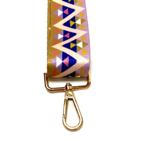 Bag Purse Strap Shoulder Cross Body Geometric Pattern Multi-Color Adjustable - Picture 3 of 4